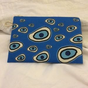 evil eye pattern zip pouch